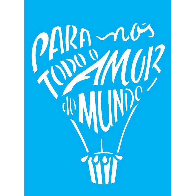 Stencil Pintura Balao Amor 1837 15x20 Opa