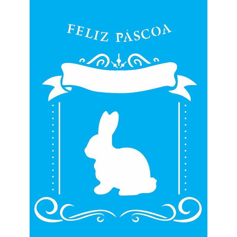 Stencil Pintura Placa Pascoa 1905 15x20 Opa