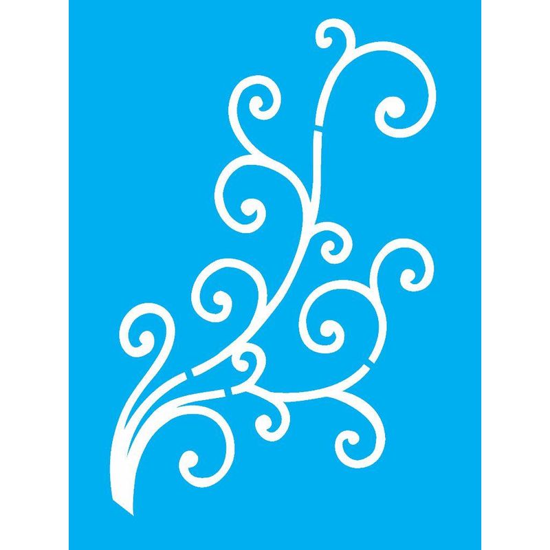 Stencil Pintura Arabesco Curva 2029 15x20 Opa