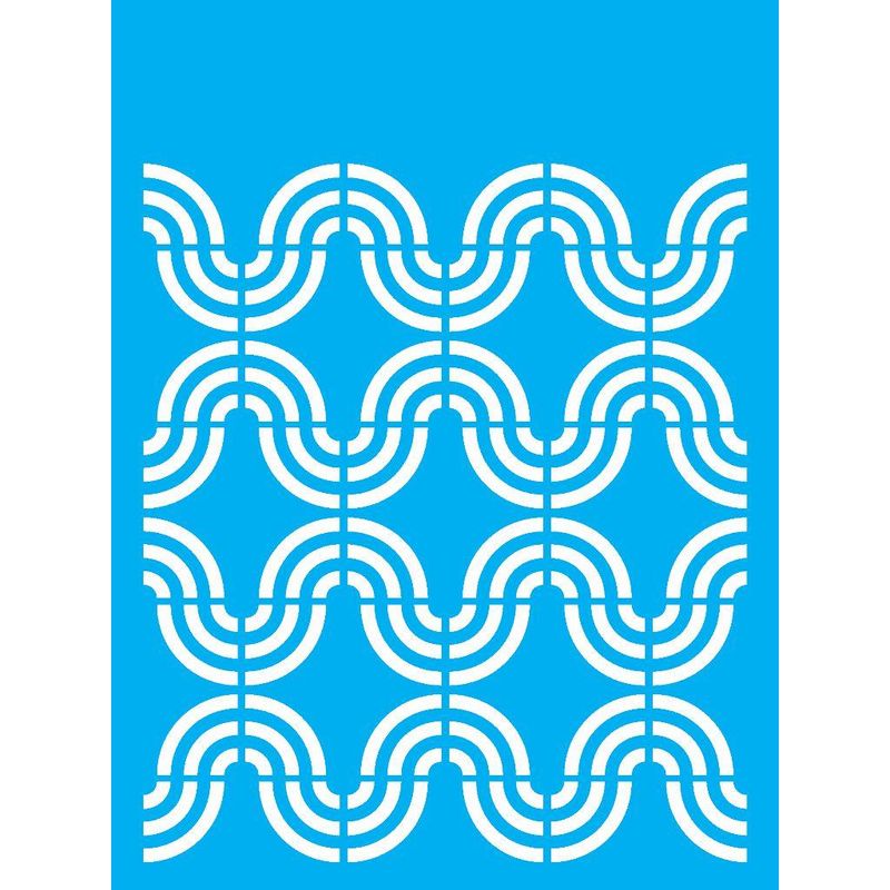Stencil Pintura Estamparia Onda 2038 15x20 Opa