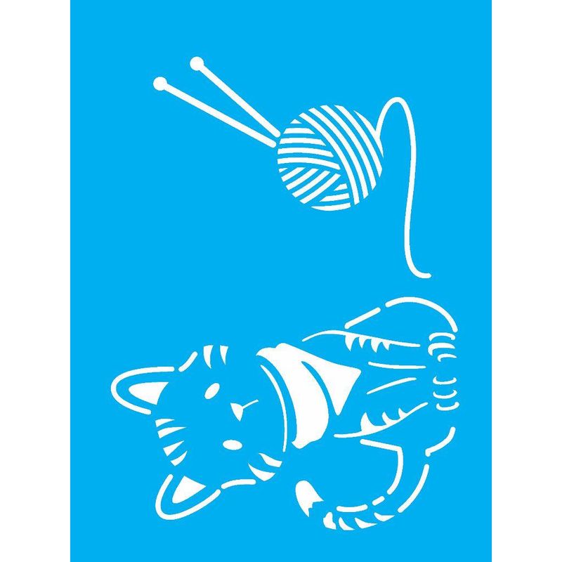 Stencil Pintura Pet Gato 2170 15x20 Opa
