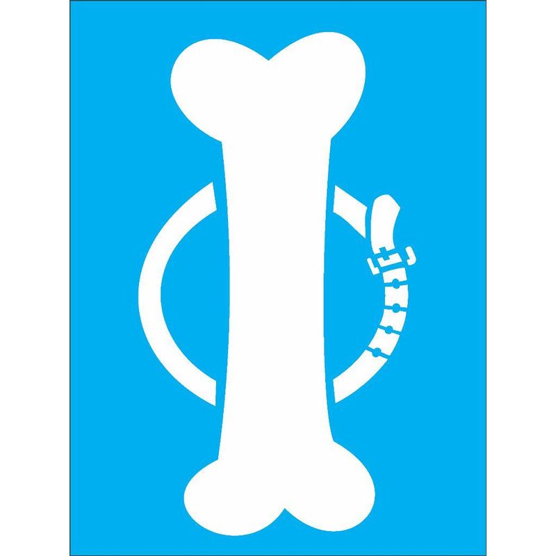 Stencil Pintura Pet Placa Osso 2173 15x20 Opa