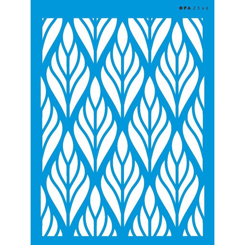 Stencil Pintura Estamparia Folhagem 2346 15x20 Opa