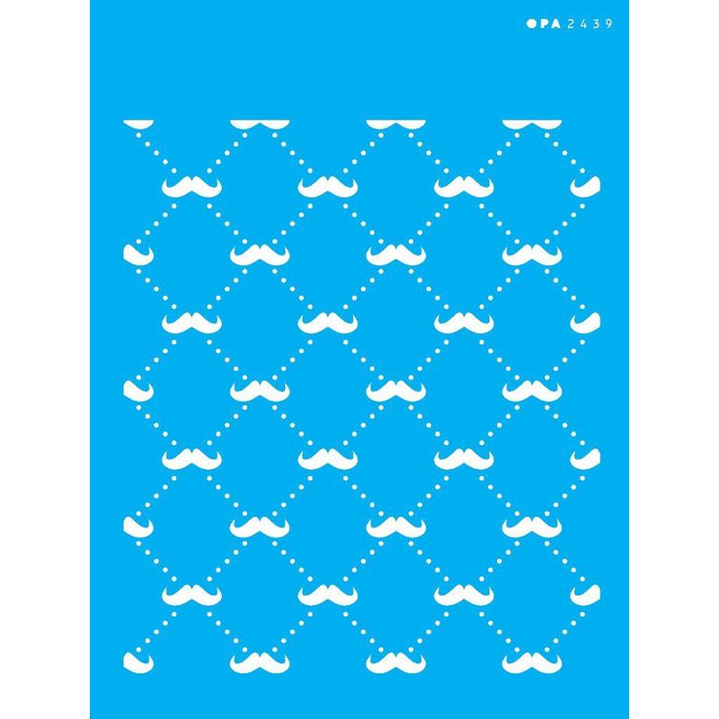 Stencil Pintura Estamparia Bigode 2439 15x20 Opa