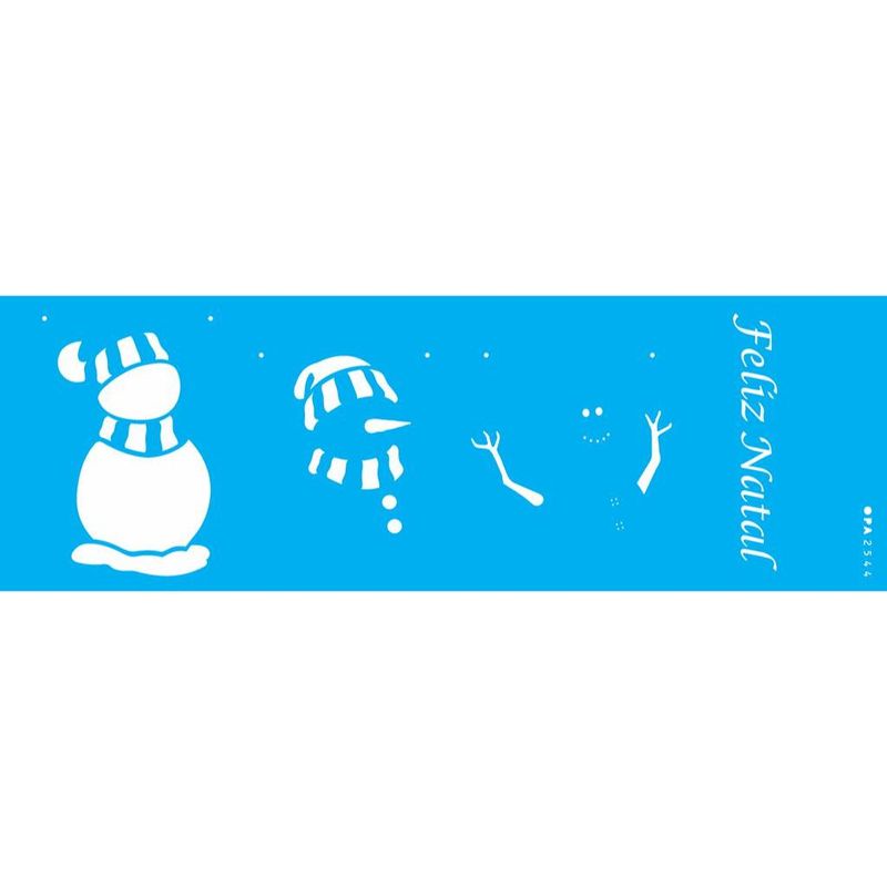 Stencil Pintura Opa 2544 Boneco de Neve 10x30