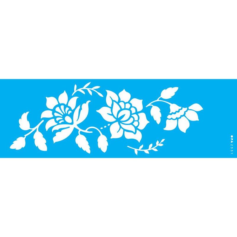 Stencil Pintura Opa 2331 Flor Bauer Iii 10x30