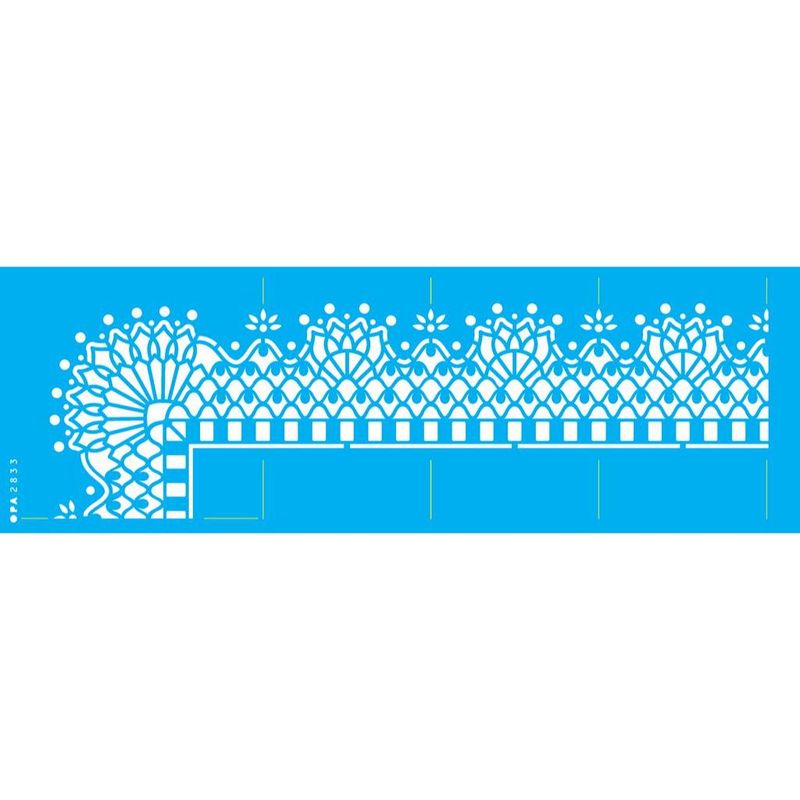 Stencil Pintura Opa 2833 Cantoneira Renda I 10x30