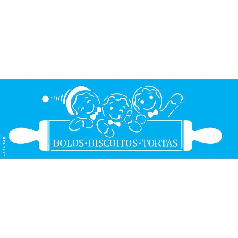 Stencil Pintura Opa 3447 Ginger Feliz Natal 10x30