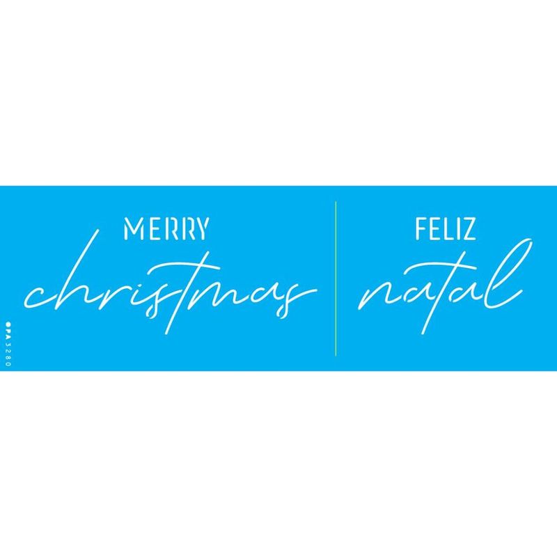 Stencil Pintura Opa 3280 Frase Merry Christmas Iii 10x30