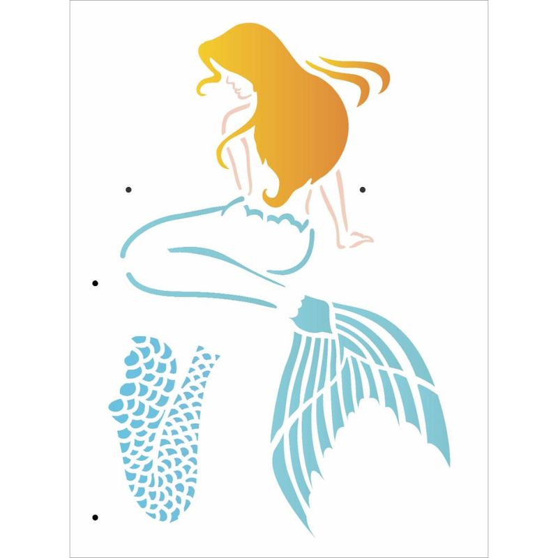 Stencil Pintura Mar - Sereia 2575 15x20 Opa