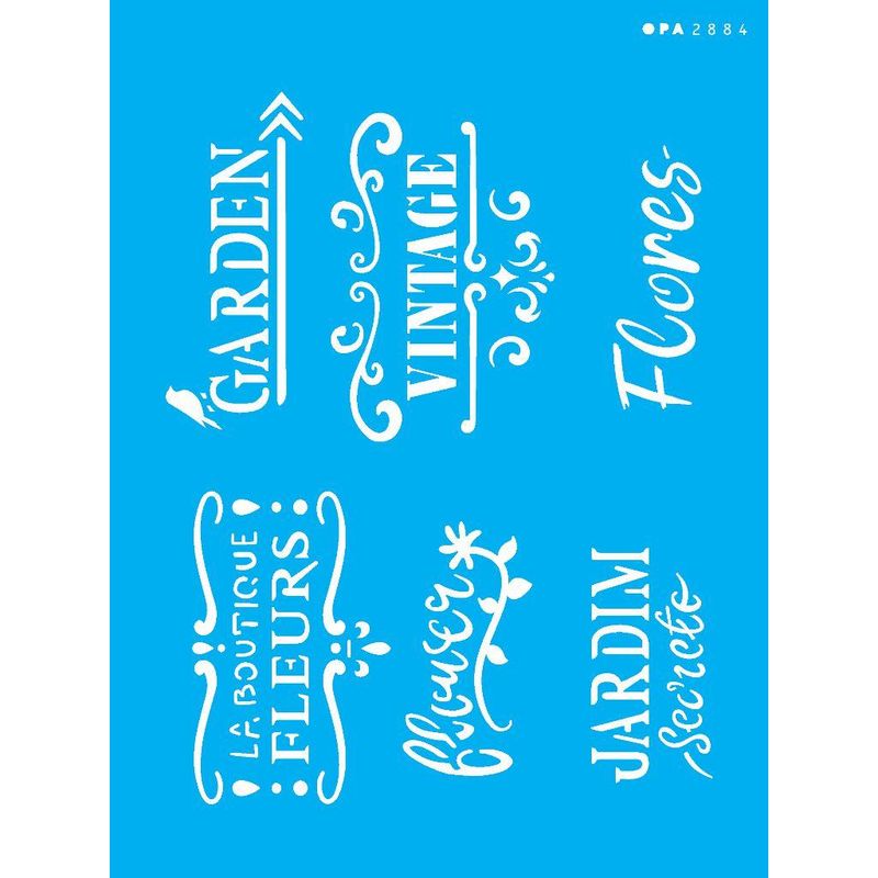 Stencil Pintura Frases para Jardim 2884 15x20 Opa
