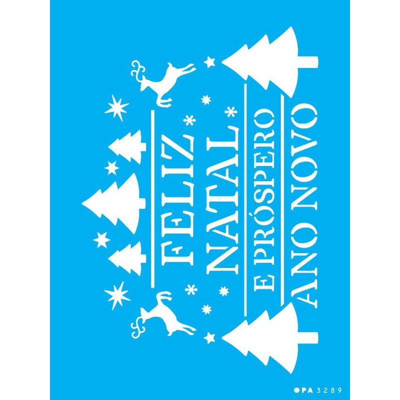 Stencil Pintura Feliz Natal Iii 3289 15x20 Opa