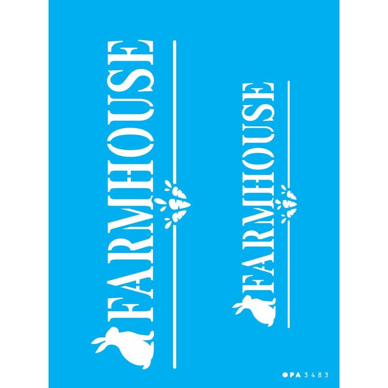 Stencil Pintura Farmhouse Coelho I 3483 15x20 Opa