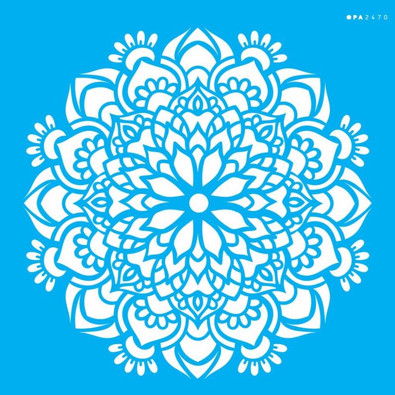 Stencil Pintura Mandala Flor Bauer 2470 30,5x30,5 Opa