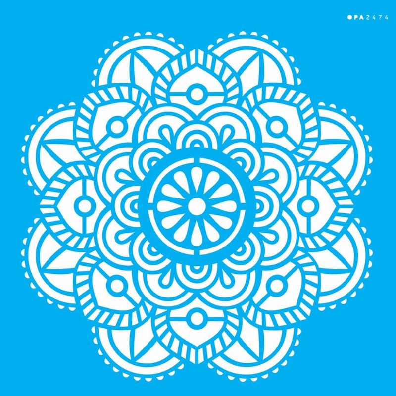 Stencil Pintura Mandala Flor Vitral 2474 30,5x30,5 Opa