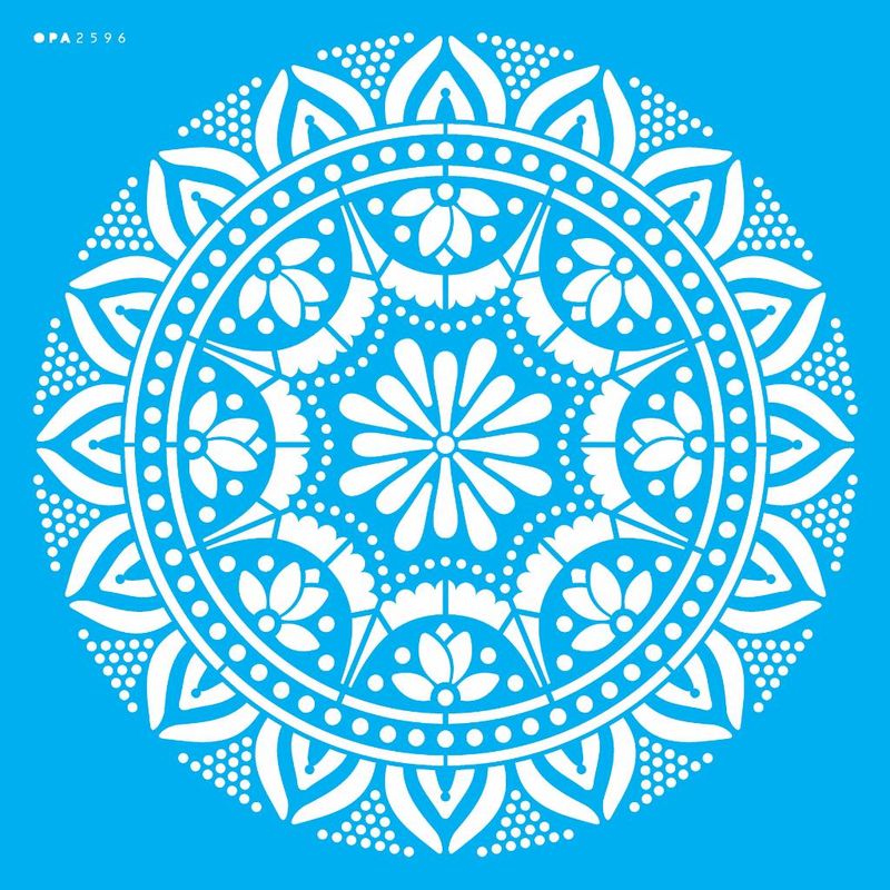 Stencil Pintura Mandala Renda I 2596 30,5x30,5 Opa