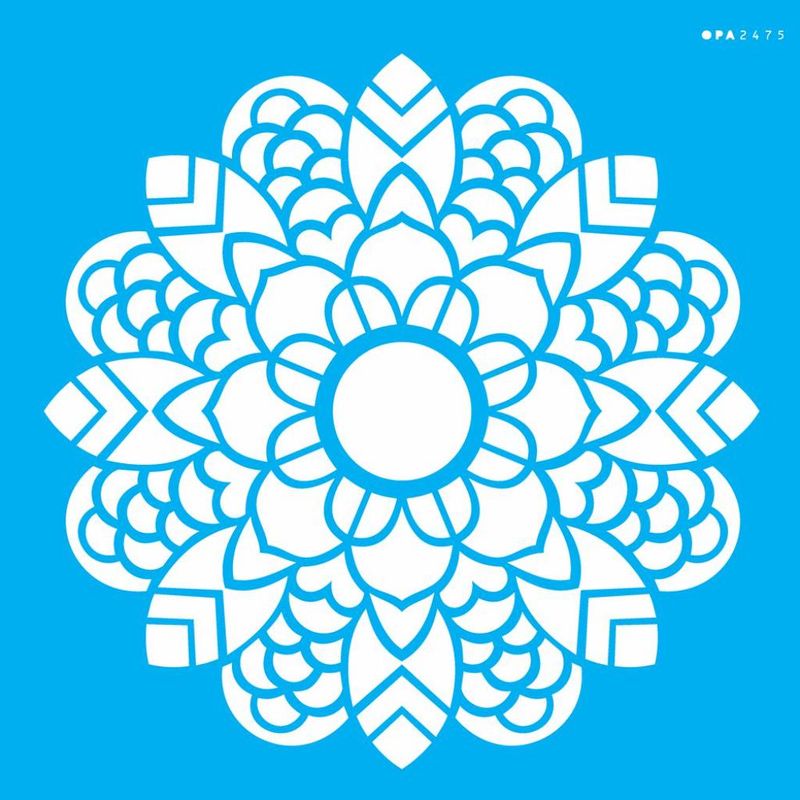 Stencil Pintura Mandala Folhas 2475 30,5x30,5 Opa