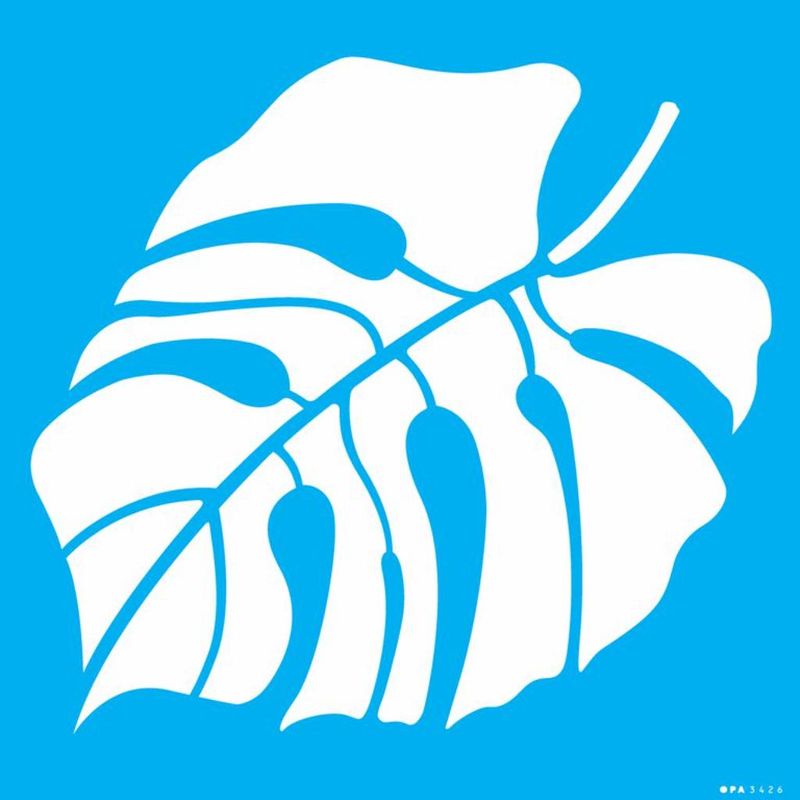 Stencil Pintura Organico Folhas Iii 3426 30,5x30,5 Opa