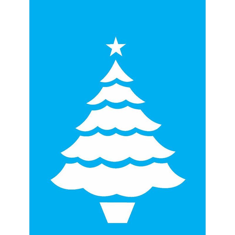 Stencil Pintura Pinheiro de Natal 0873 15x20 Opa