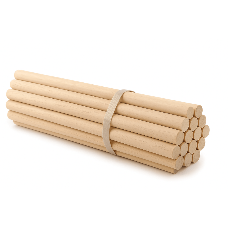 Cavilha Palito de Madeira Pinus 12mm X 1m Kit com 10 Bastões para Marcenaria e Artesanato