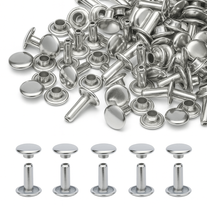 Rebite Duplo Nº 5 de Ferro Pacote com 1.000 Unidades NÍQUEL