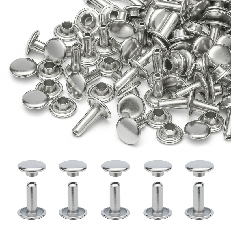 Rebite Duplo Nº 4 de Ferro Pacote com 1.000 Unidades NÍQUEL