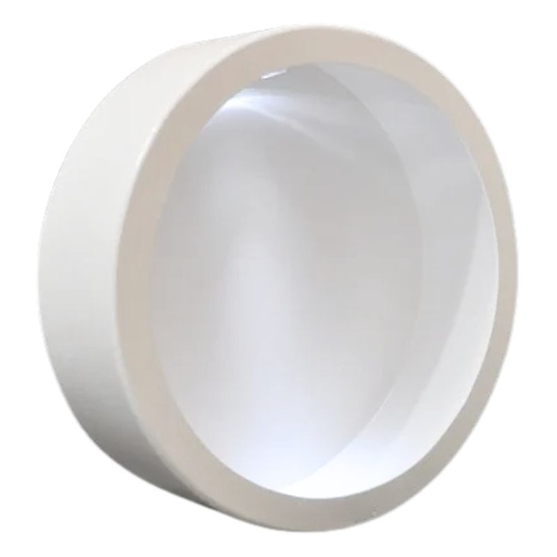 Nicho Redondo Simples com Led 37x12 Mdf Madeira Pintado BRANCO